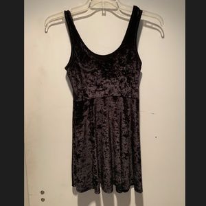 Topshop velvet black dress